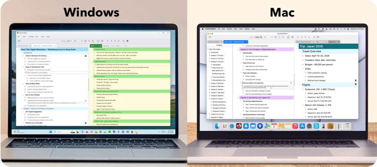 Fractal Outliner on Windows and Mac